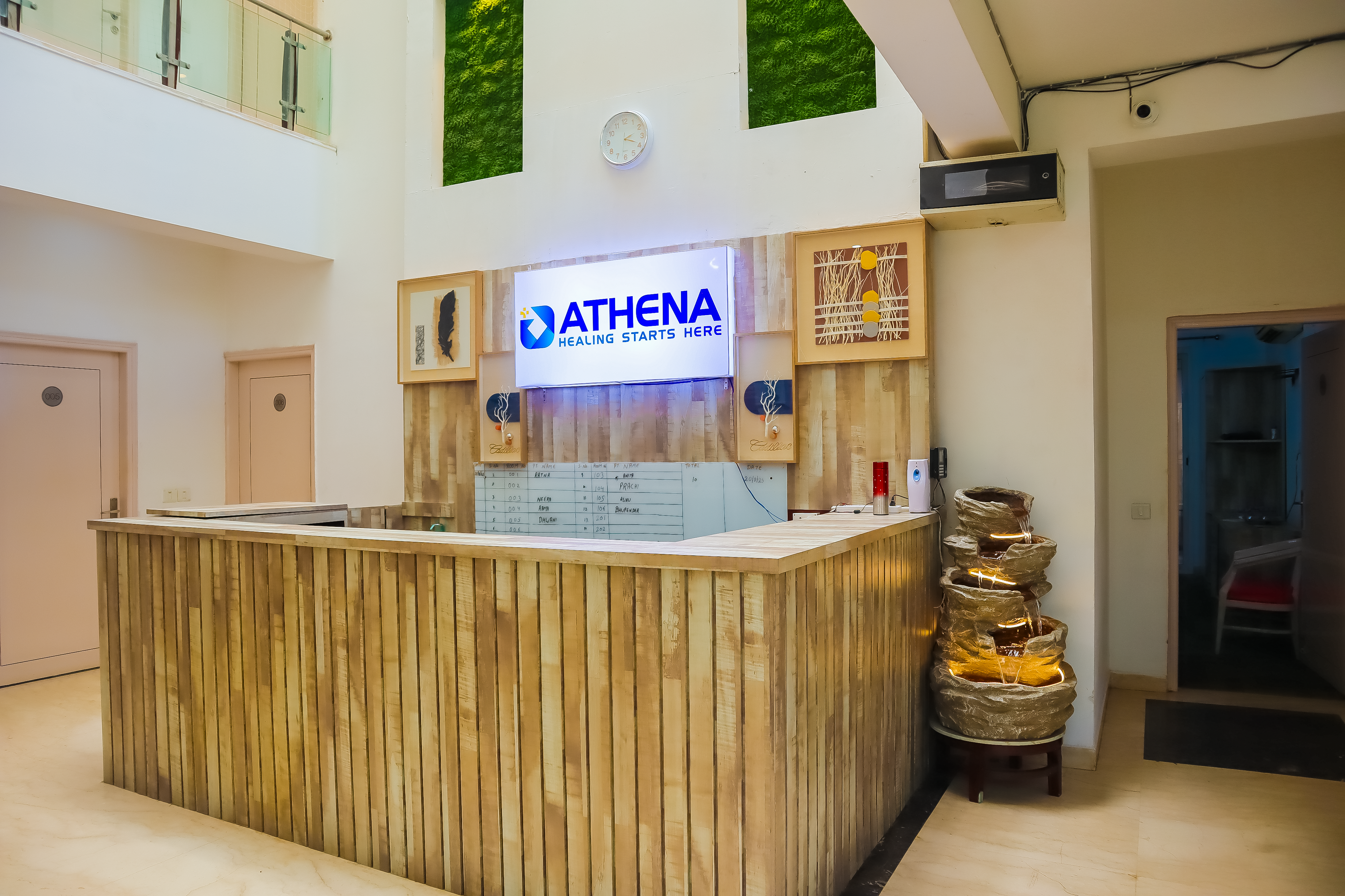 Athena Okas Reception Area for Inquiry